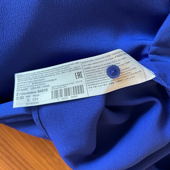 MNG  Long Sleeves | Dark Royal Blue Blouse (size S) - Picture 6 of 8